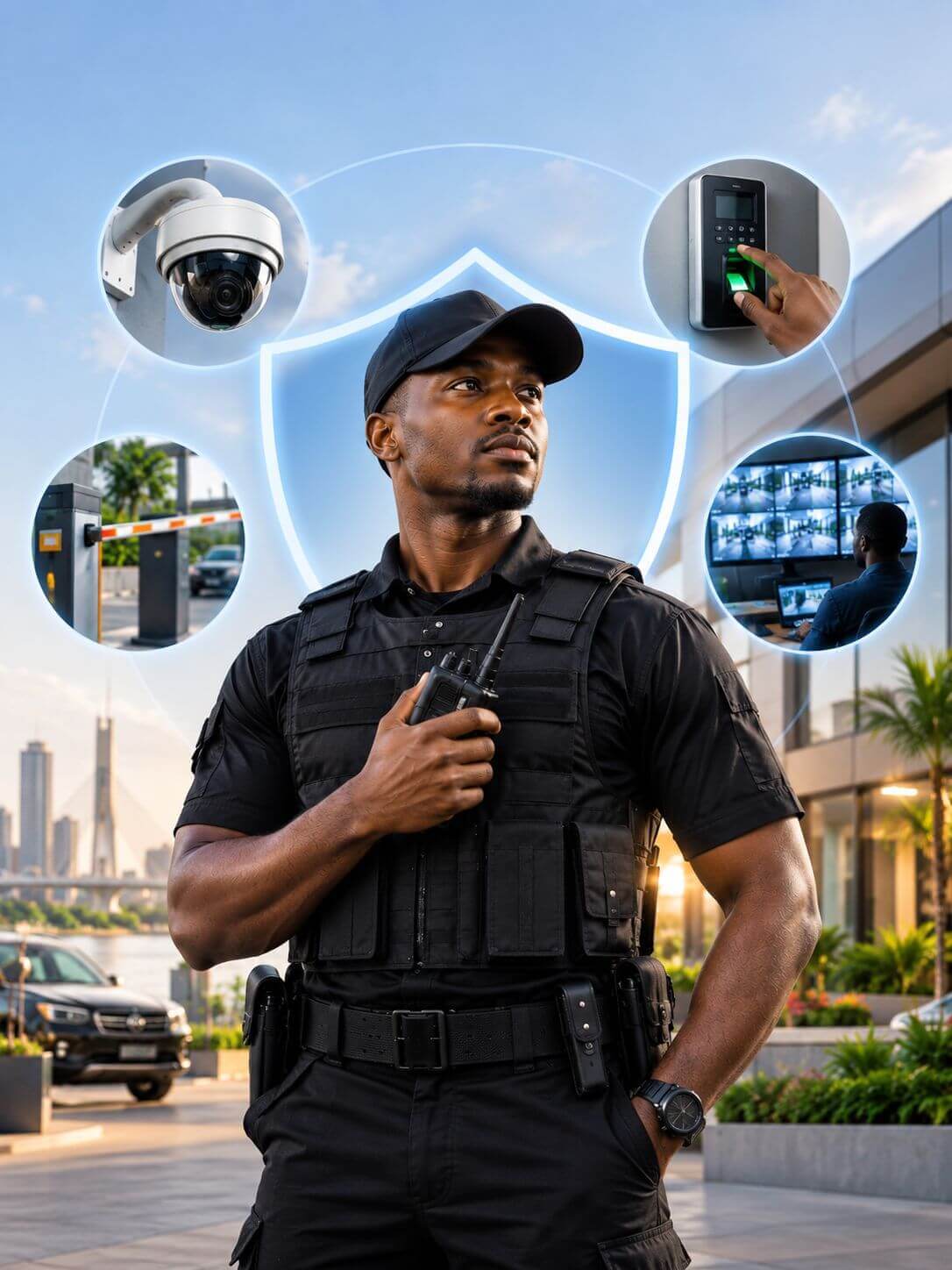 Security operations team monitoring integrated systems